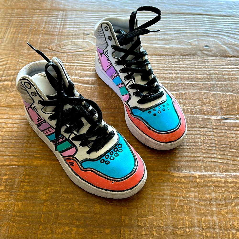 Adidas Hoops 3.0 Mid Classic (Custom Cartoon)